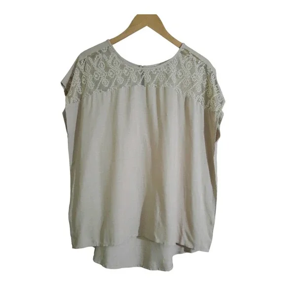 Ariat Cassandra Top in Nomad Tan Lace Panel  Womens Size Medium NWT - Picture 3 of 8